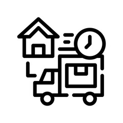fast delivery line icon