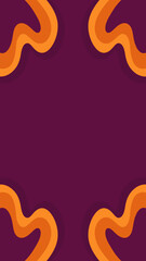 Orange in purple abstract background with frame