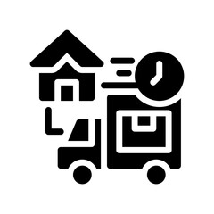 fast delivery glyph icon