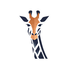 Giraffe Logo Template vector icon illustration design. Creative animal logo concept.