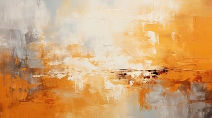 Modern Impressionism Technique. Wall Poster Print Template with Abstract Painting Art and Oil Painting Style Background Texture