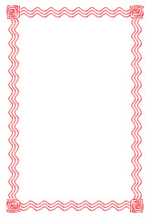 red and white frame Border frame line decoration for certificate or diploma template and for your text and photo vector art simple line corner icon image.