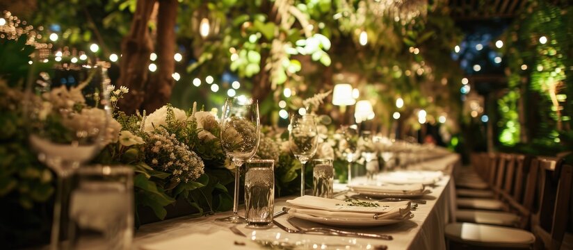 Restaurant decoration for weddings