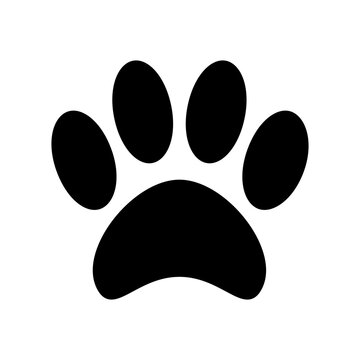 Dog Paw Flat Icon Isolated Vector Illustration
