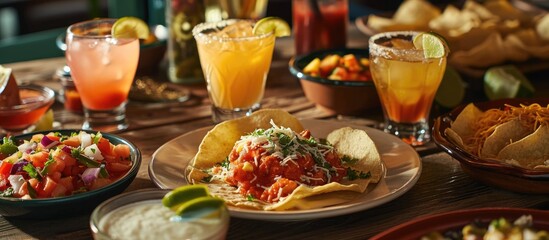 Mexican food with a variety of Tex-Mex favorites and drinks.