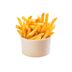 French Fries. Isolated on Transparent Background.