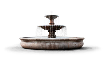 stone water fountain  isolated object, transparent background, png file - Powered by Adobe
