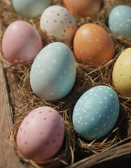 Fototapeta na wymiar colourful easter eggs