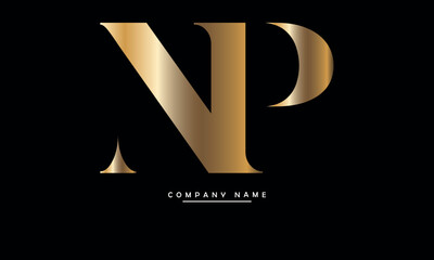 PN, NP, P, N Abstract Letters Logo Monogram - obrazy, fototapety, plakaty