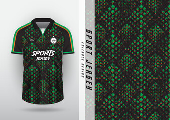 Background, sublimation pattern, outdoor sports, jersey, football, futsal, running, racing, exercise, pattern, halftone, black and green