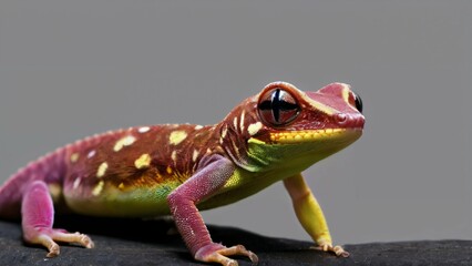Reptile isolated in black background