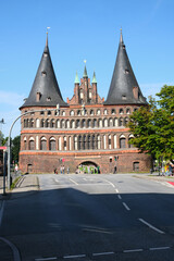 Obraz premium the castle and city door of Lubeck