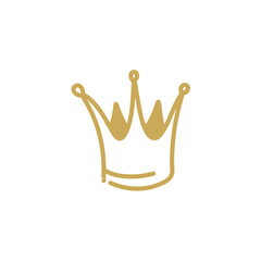 Hand drawn gold crown