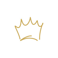 Obraz premium Hand drawn gold crown