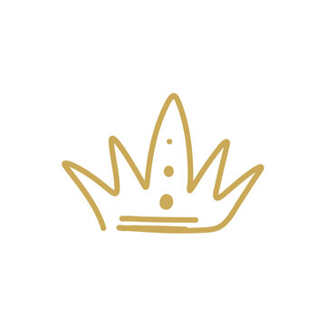 Hand drawn gold crown