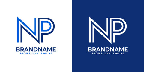 Letter NP Line Monogram Logo, suitable for business with NP or PN initials © Prayoga