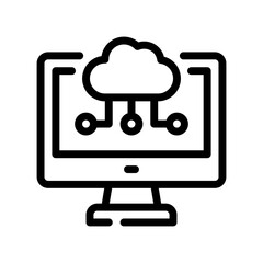 cloud computing line icon