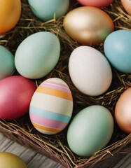 Fototapeta na wymiar colourful easter eggs