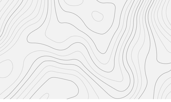 Abstract topographic wavy curve line background. Topography map pattern, Geographic curved relief. Topographic lines background. Vector illustration.