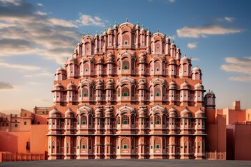 Hawa Mahal, the Temple of Winds, Jaipur, Rajasthan, India, Hawa Mahal palace Palace of the Winds in Jaipur, Rajasthan, AI Generated