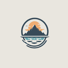 Island Logo EPS Format Design Very Cool 