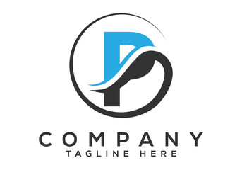 Initial Monogram Letter P Logo Design Vector Template. Modern letter logo design