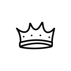 Doodle crown vector 