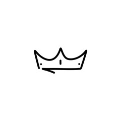 Doodle crown vector 