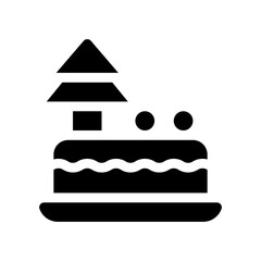 cake glyph icon
