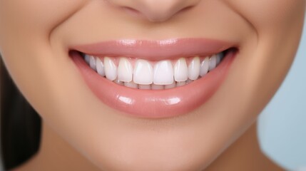 Obraz premium Create a picture of real human teeth, happy and clean teeth