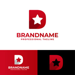 Letter D Star Logo, suitable for business related to Star with D initial.