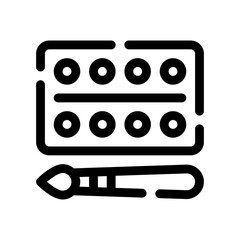 watercolors line icon