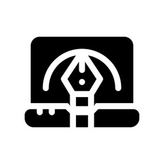 laptop glyph icon