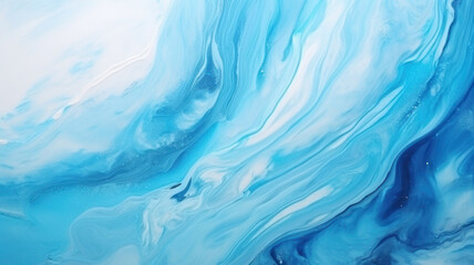 Fototapeta na wymiar Abstract art blue paint background with liquid fluid grunge texture