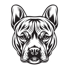 Peeking French Bulldog Adorable Terrier Portrait - Vector Mascot Collection and Artwork