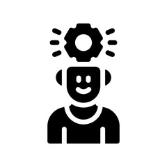 psychology glyph icon