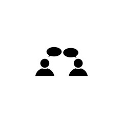 Conversation icon simple sign isolated on white background 