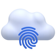 3D icon of a cloud