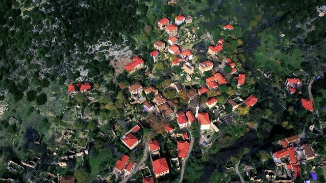 Aerial View Historical Village of Doganbey Karina, Soke, Aydin Province, Turkey