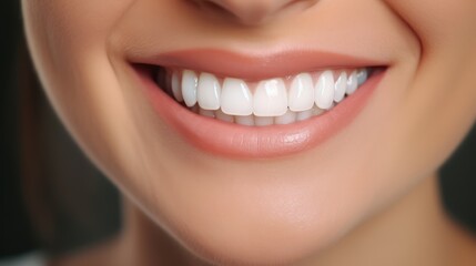 Obraz premium White teeth, beautiful smile, zoom in on the face,