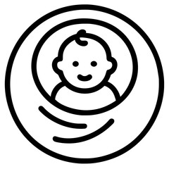 baby child cartoon simple icon sign