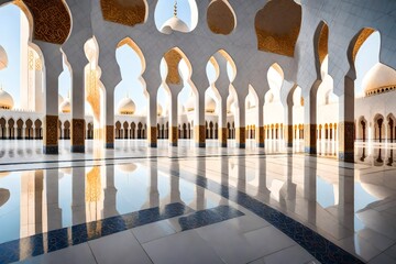 Sheikh Zayed Elegant Grand Mosque at Evening Abu Dhabi Mosque 