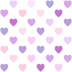 Romantic Heart shape seamless pattern, white background