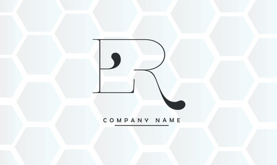 ER, RE, E, R Abstract Letters Logo Monogram