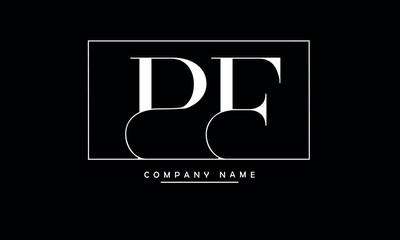 PF, FP, P, F  Abstract Letters Logo Monogram