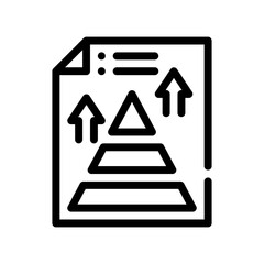pyramid chart line icon