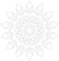 Vector Mandala Coloring Pages & Books
