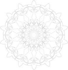 Vector Mandala Coloring Pages & Books