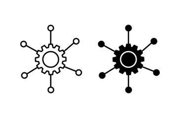 Multichannel marketing icon set. vector illustration