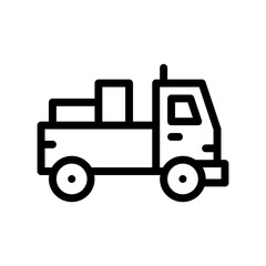 pickup truck line icon